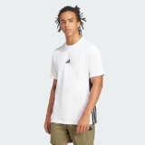 Adidas Herren Essential Three Stripes Single Jersey Tee (weiß) für 11,30 Euro
