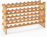 Amazon Basics – Stapelbares Weinregal aus Bambus (36 Flaschen) für 31,10 Euro