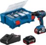 Bosch Professional 18V System Akku-Schrauber GSR 18V-55 mit 2 x 4.0 Ah-Akku + 82-teiliges Zubehör-Set für 199,99€
