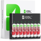 8er Pack EBL Lithium-Akkus (AA) mit Ladegerät für 21,99 Euro