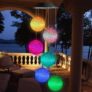 iShabao Solar-Windspiel für den Garten (6 LED Kugel) für 8,87€