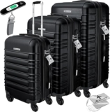 3tlg. KESSER Hartschalenkofferset mit 4 Rollen für 89,90€