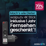 waipu.tv 4K Stick mit 1 Jahr Perfect Plus für 64,98€